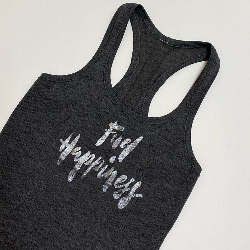 Lululemon Run: Swiftly Tech Tank Hthrd Black 2 Euc - image 3